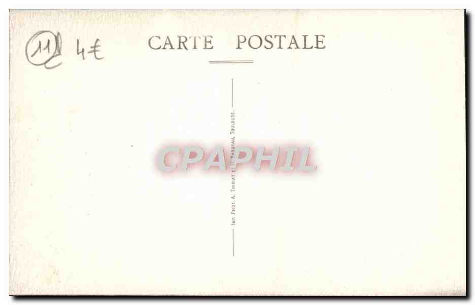 Cité de Carcassonne — Vue Générale Nord-Ouest — Les deux Ponts sur l'Aude — Verso