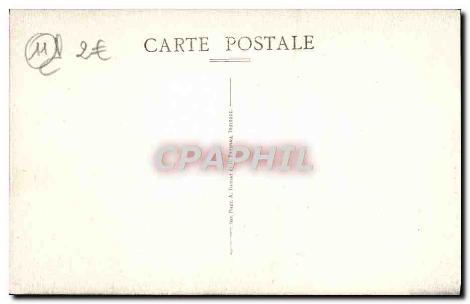 Cité de Carcassonne — Tour du Tréséau, Porte Narbonnaise — Vue Intérieure — Éditeur A. Tumat, Toulouse — Verso