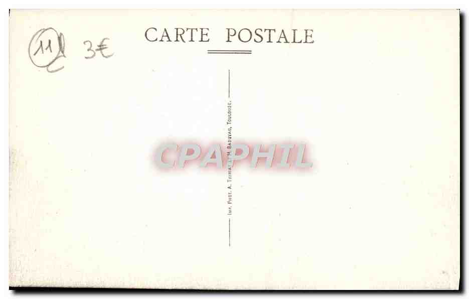 Cité de Carcassonne — Intérieur des Remparts (côté Sud) — Le Théâtre — Phot. A. TINIAUX, Toulouse — Verso