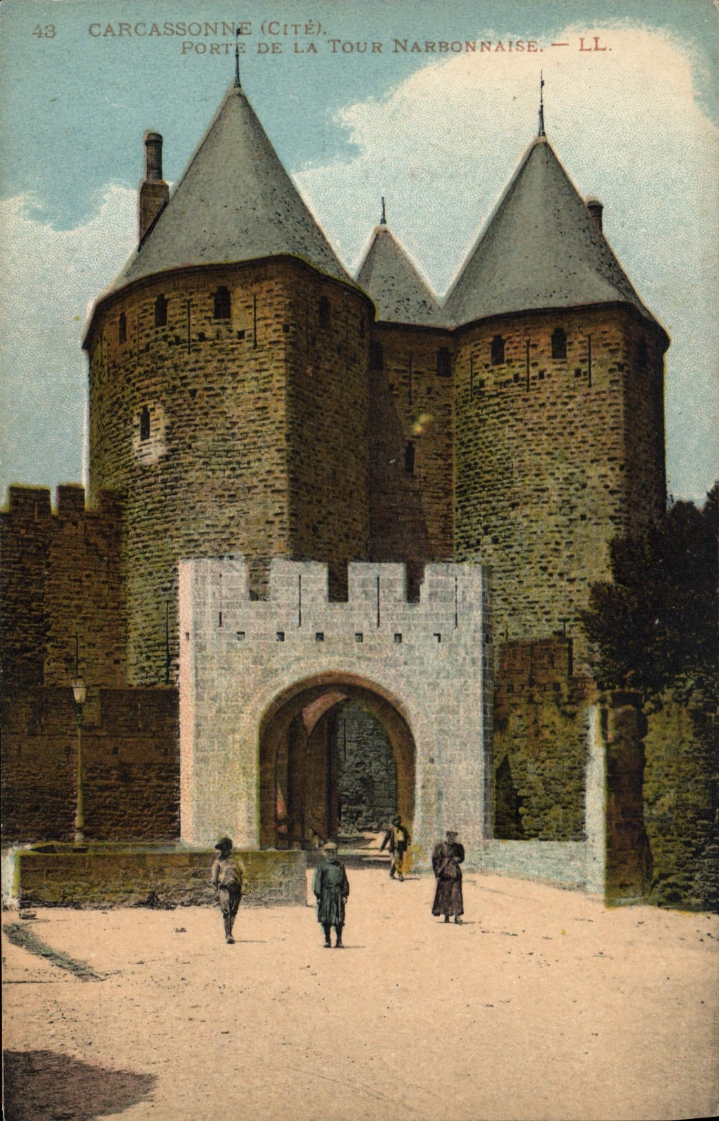 Carcassonne (Cité) — Porte de la Tour Narbonnaise — LL.