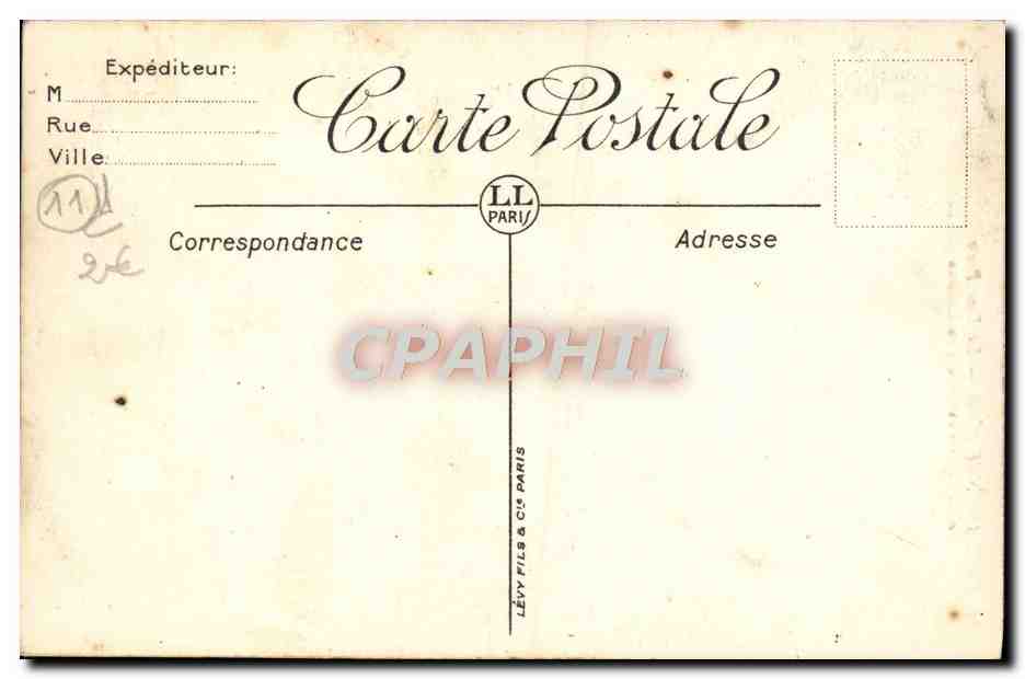 Carcassonne (Cité) — La Tour Pinie et la Défense extérieure du Château — LL. — Verso