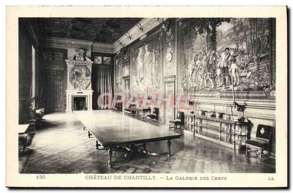 CPA Chateau De Chantilly La Galerie Des Cerfs
