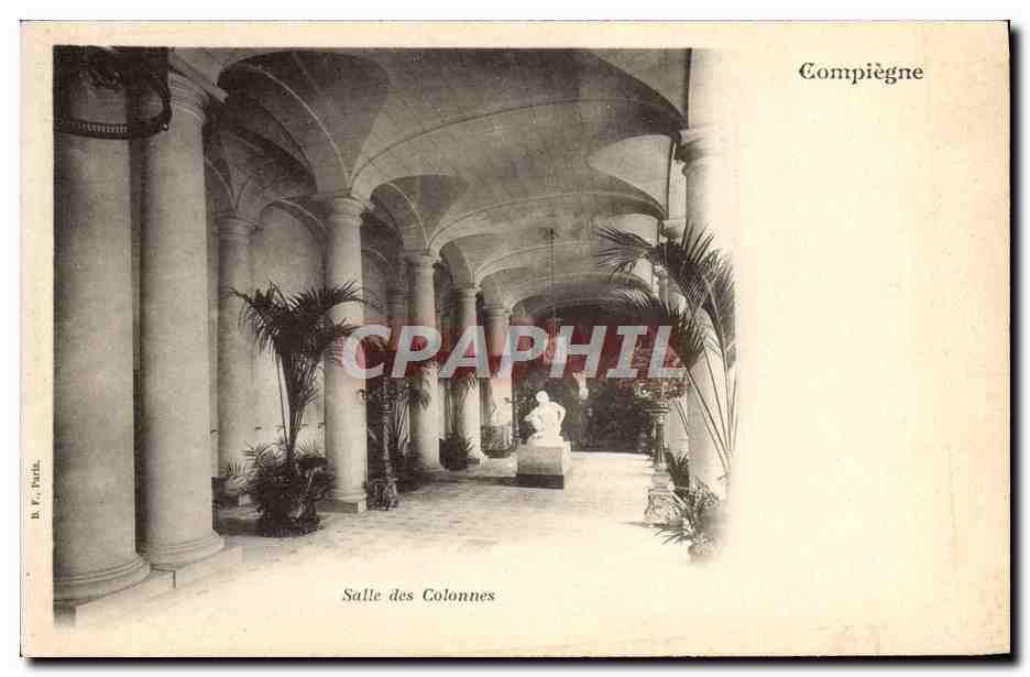 CPA Compiegne Salle Des Colonnes