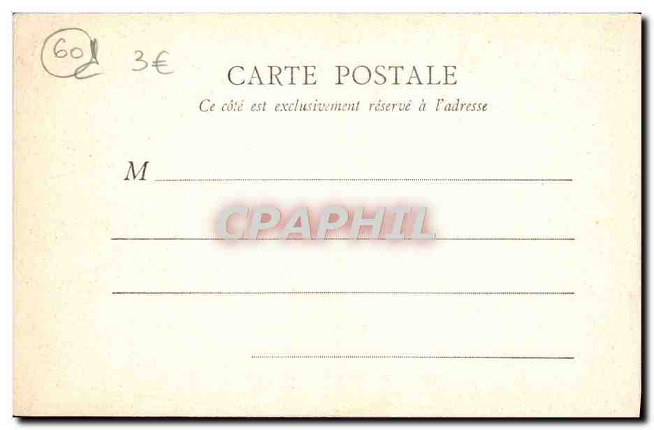 CPA Compiegne Salle Des Colonnes — Verso