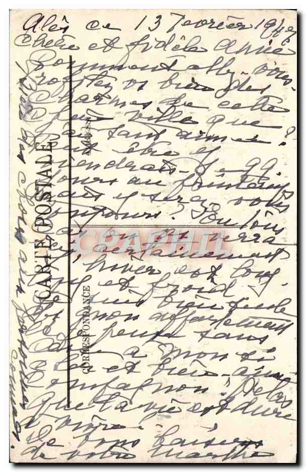 CPA Un Ex-voto de 1827 Par La Marquise De Cabrieres — Verso