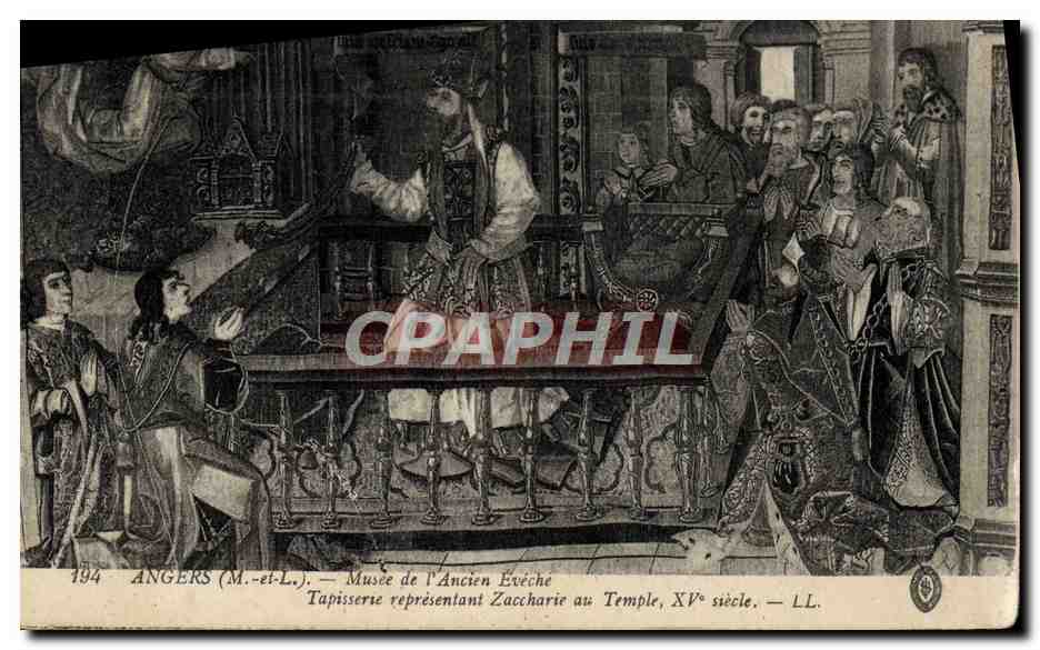CPA Angers Musee De I'Ancien Eveche Tapisserie representant Zaccharie au temple