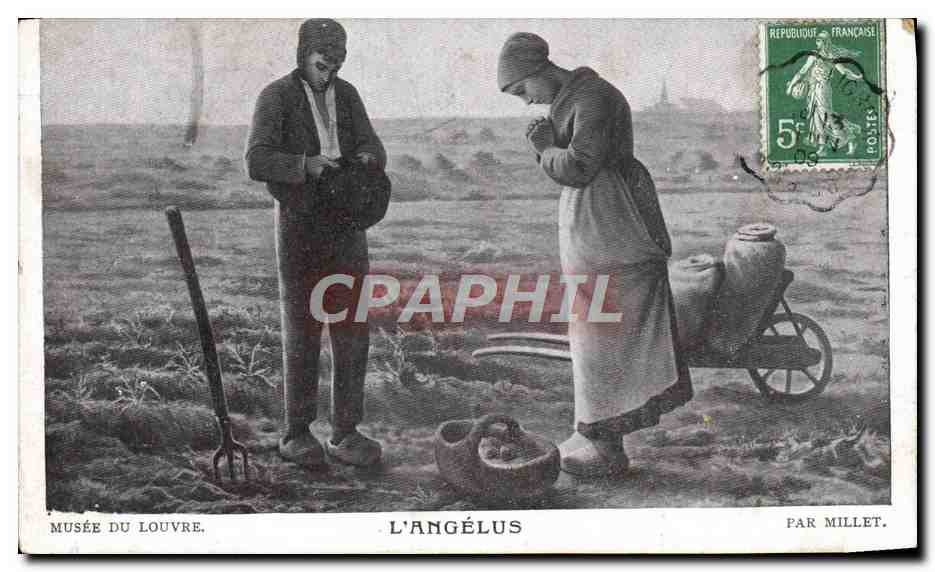 CPA Musee Du Louvre L'Angelus Par Millet
