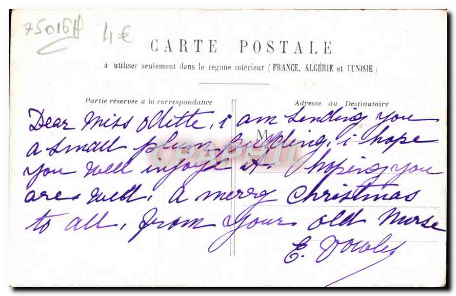 CPA Paris Bois De Boulogne Allee Des Acacias — Verso