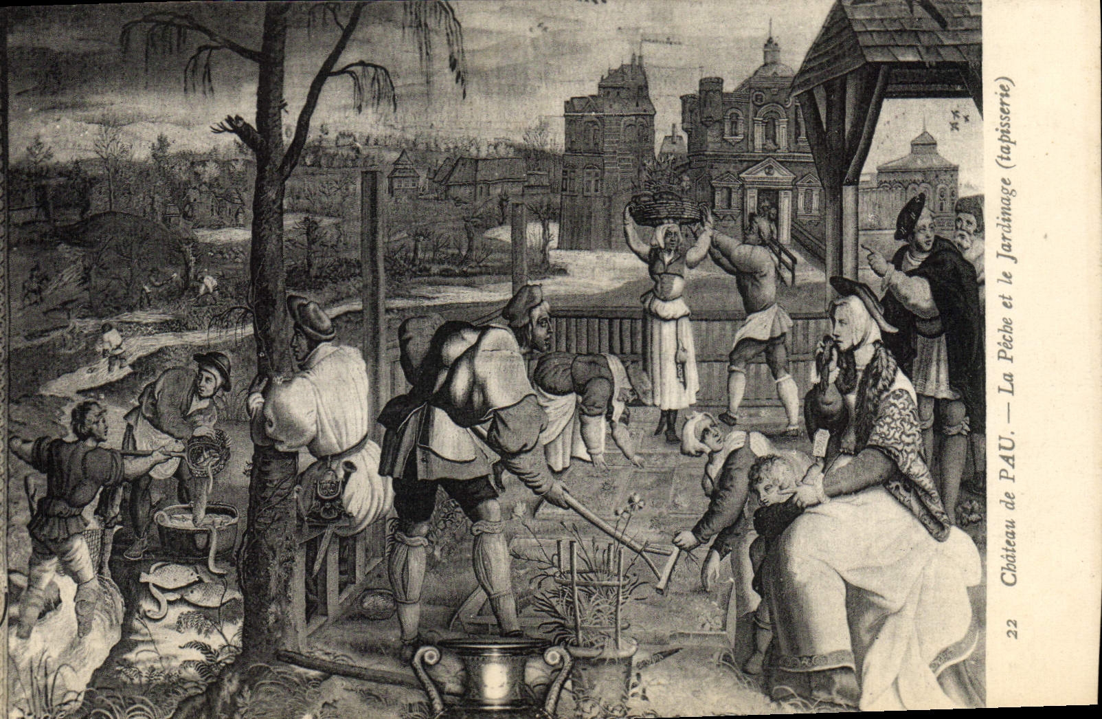 Château de PAU — La Pêche et le Jardinage (tapisserie)