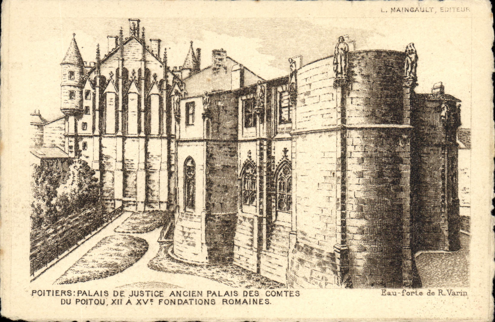 CPA Poitiers Palais De Justice Ancien Palais Des Comtes du Poitou