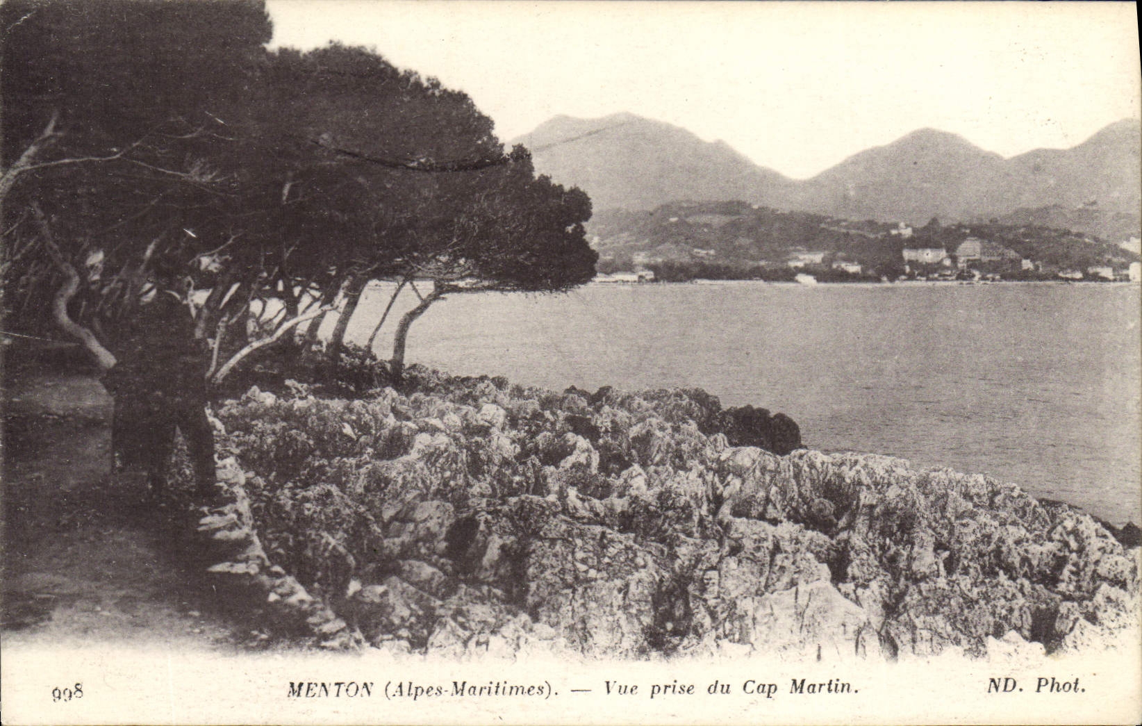 CPA Menton Vue Prise Du Cap Martin