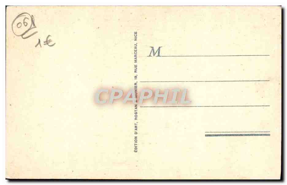 CPA Menton Vue Generale Prise Du Cap Martin — Rückseite