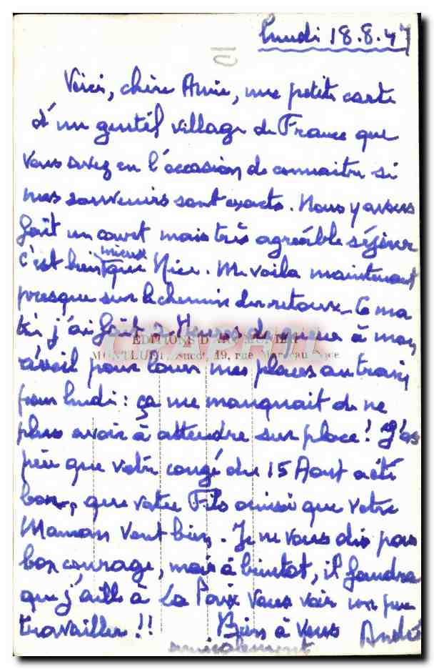 CPA Beaulieu Sur Mer Vue Generale — Rückseite