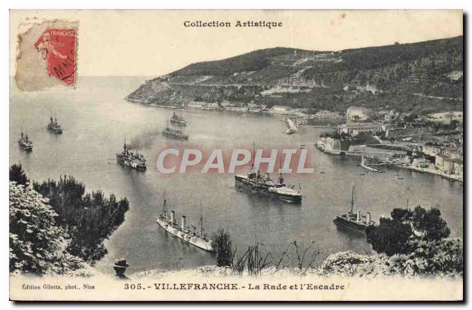 CPA Villefranche La Rade Et I'Escadre Bateaux