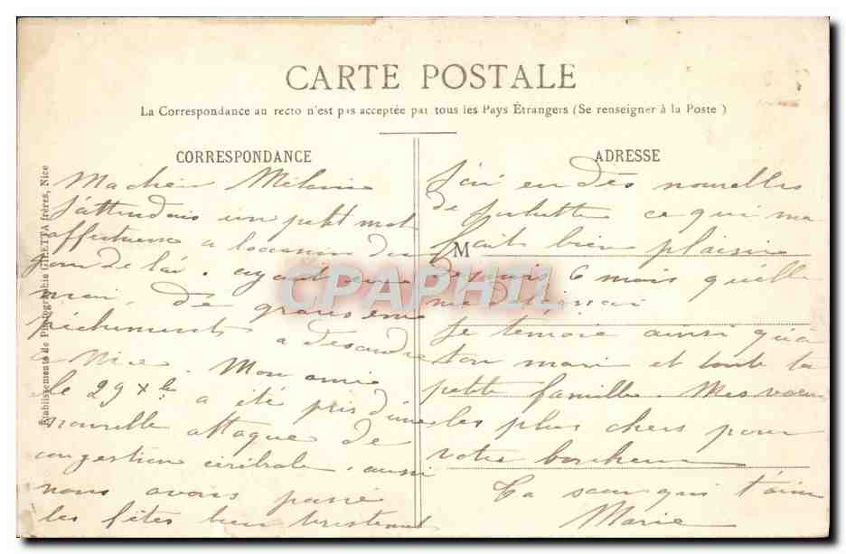 CPA Villefranche La Rade Et I'Escadre Bateaux — Rückseite