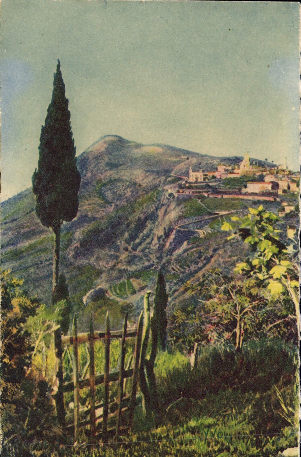 La Turbie — vu de la Grande Corniche — Éditions Dart Yvon, 14, rue de Brégançon, Paris