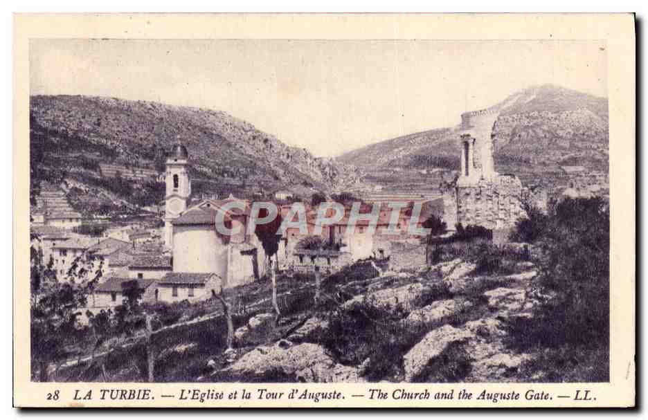CPA La Turbie L'Eglise Et La Tour D'Auguste