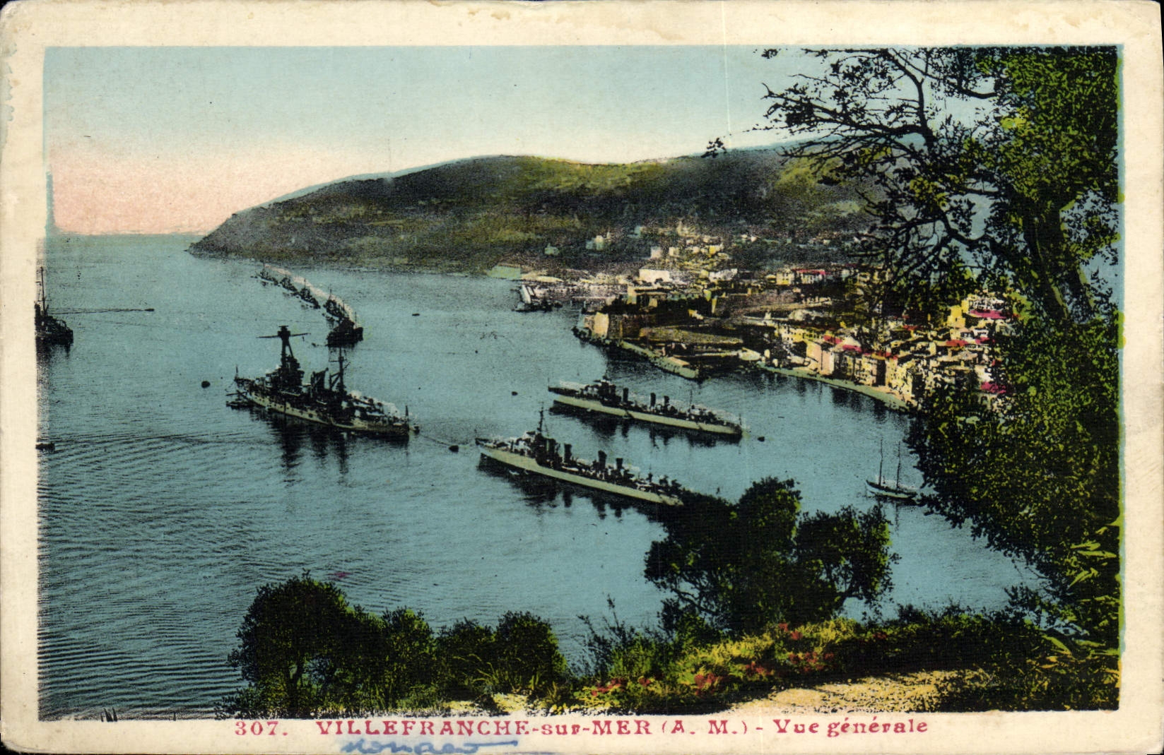 Villefranche-sur-Mer (A.M.) — Vue générale — L. Gilletta, Nice, n° 307