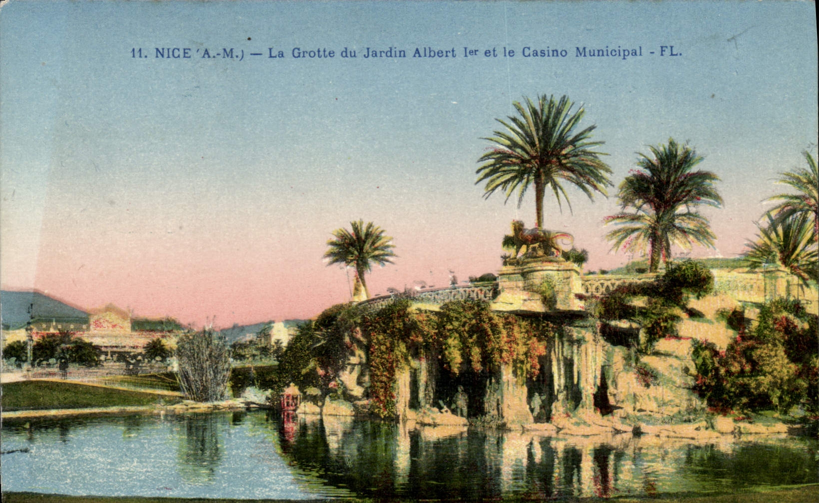CPA Nice La Grotte Du Jardin Albert 1er et le casino Municipal