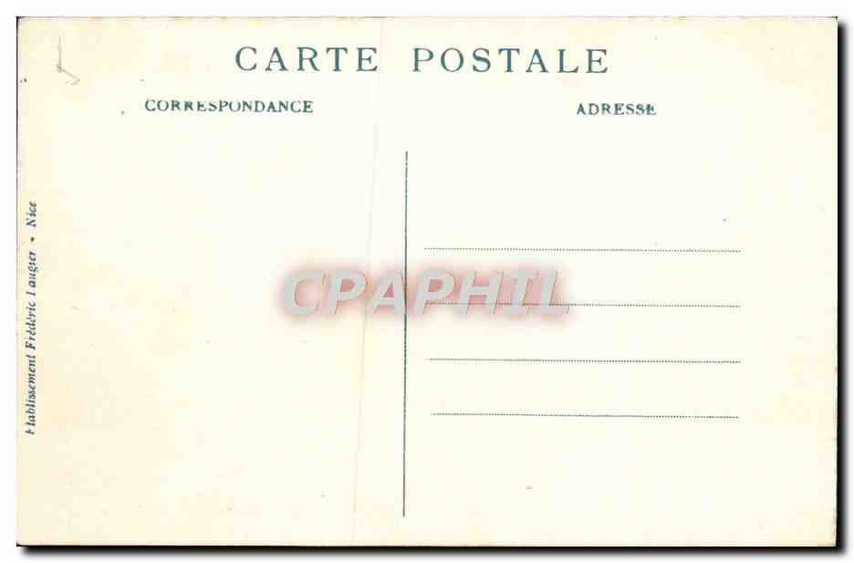 CPA Nice La Grotte Du Jardin Albert 1er et le casino Municipal — Rückseite