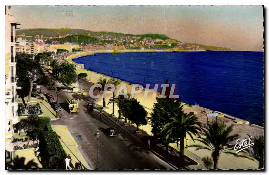 CPM Nice La Promenade Des Anglais Et La Pointe du Mont Boron 