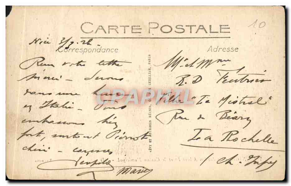 CPA Nice Le Jardin Albert 1er Et Le Casino Municipal — Rückseite