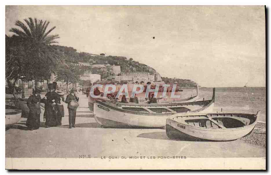 CPA Nice Le Quai Du Midi Et Les Ponchettes Bateaux