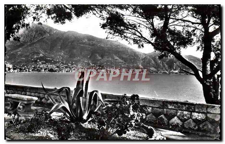CPM Menton Vue Generale Prise De La Sortie du tunnel du Cap Martin