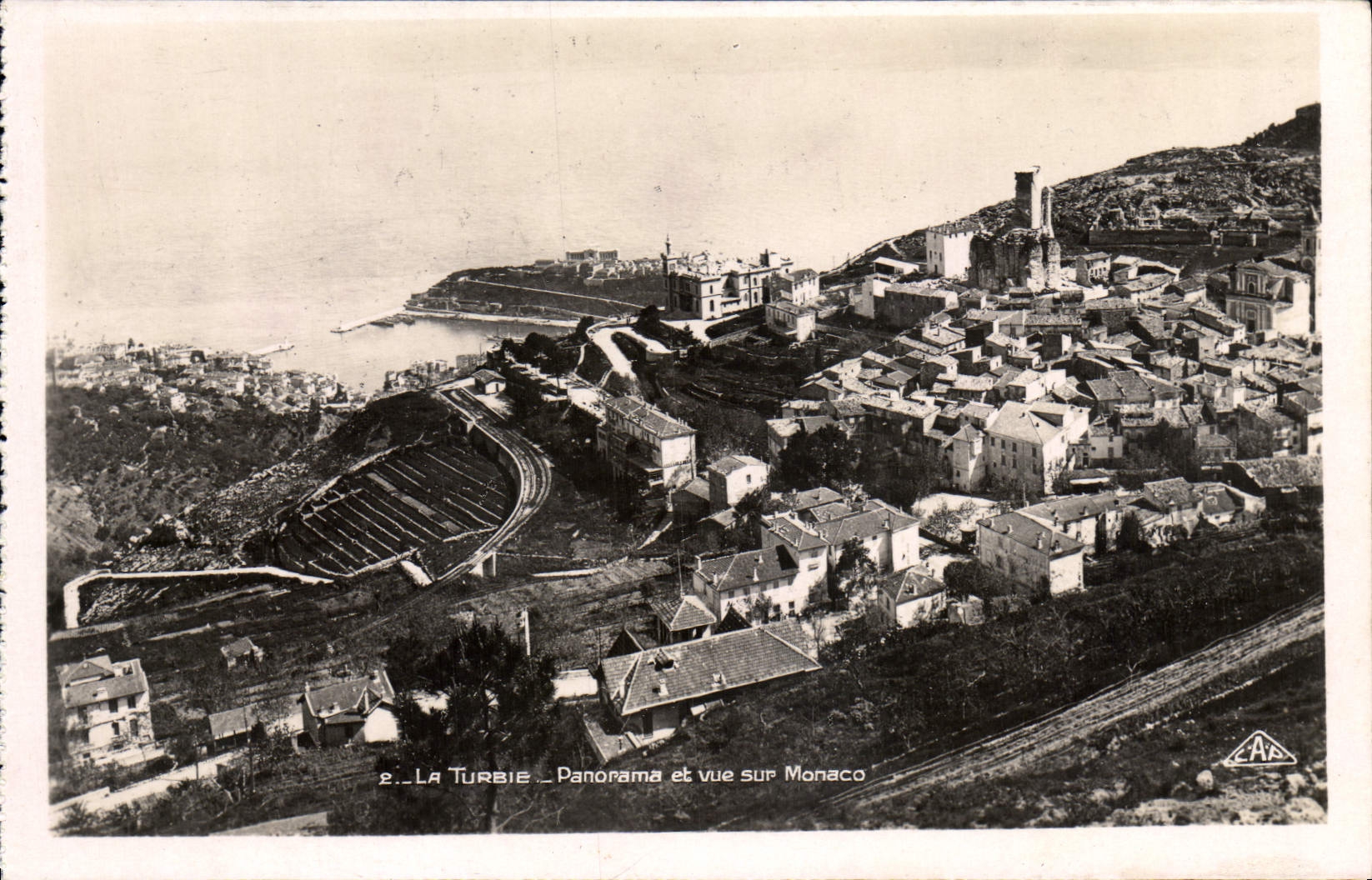 La Turbie — Panorama et vue sur Monaco — A.P. Strasbourg