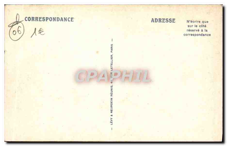 Église et la chaîne des Alpes — Peiracava — Lévy & Neurdein Réunis, Paris — Rückseite