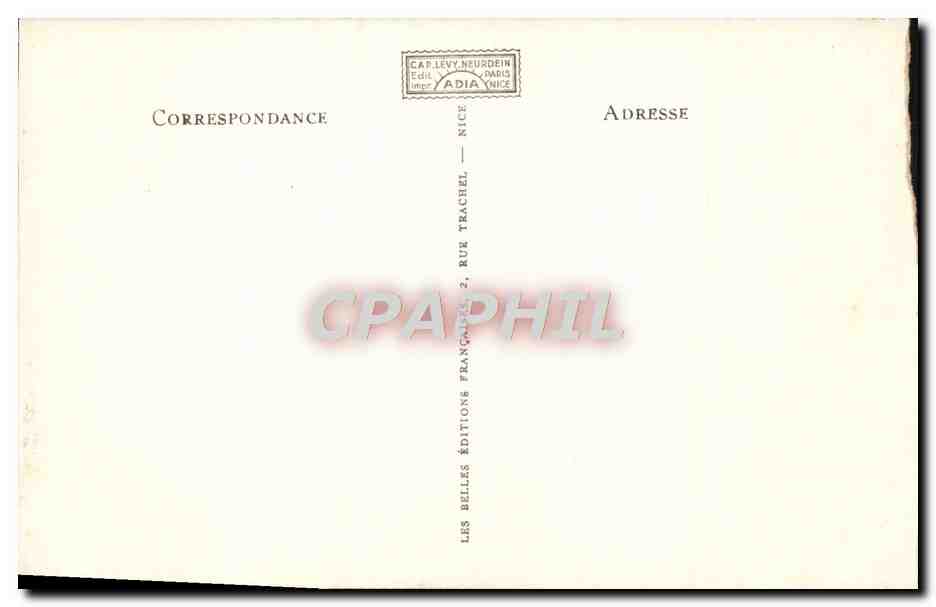 Vintage Postcard Villefranche L'Escadtre En Rade Et Le Mont Boron — Back