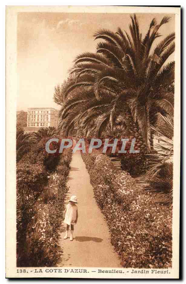 CPA La Cote D'Azur Beaulieu Jardin Fleuri