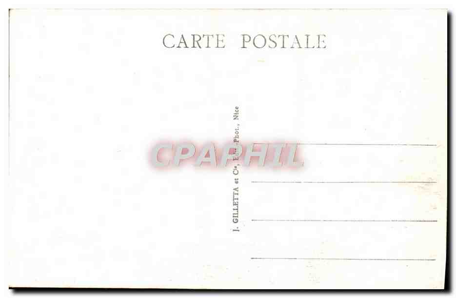 CPA Cote D'Azur Vol D'Aeroplane De Nice A Menton — Verso