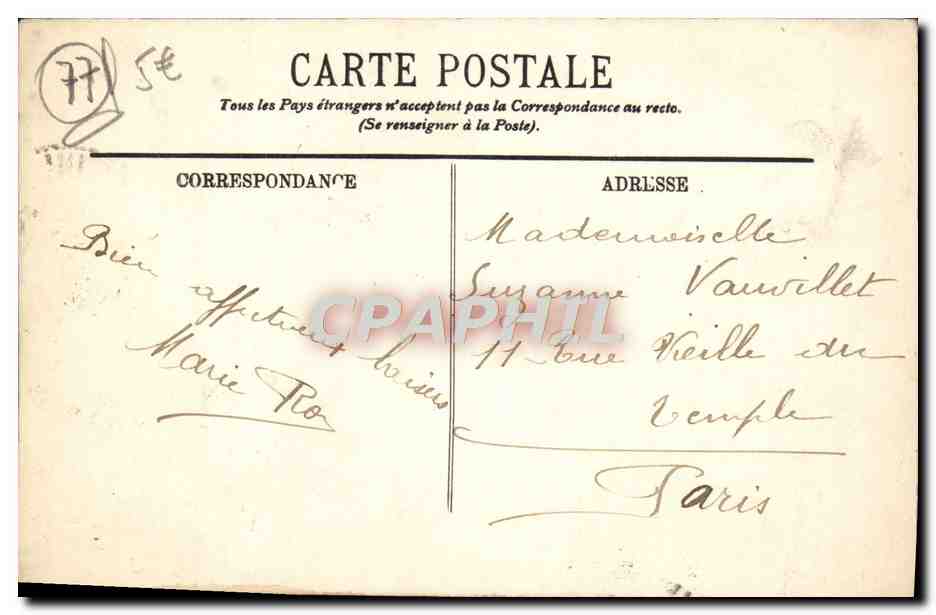 CPA Moret Les Remparts — Verso