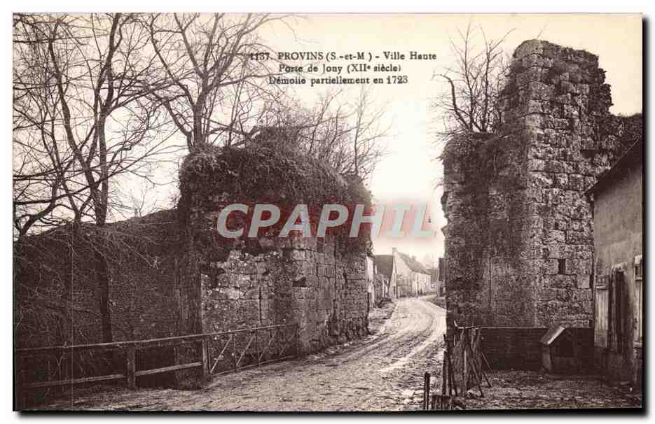 CPA Provins Ville Haute Porte De Jony