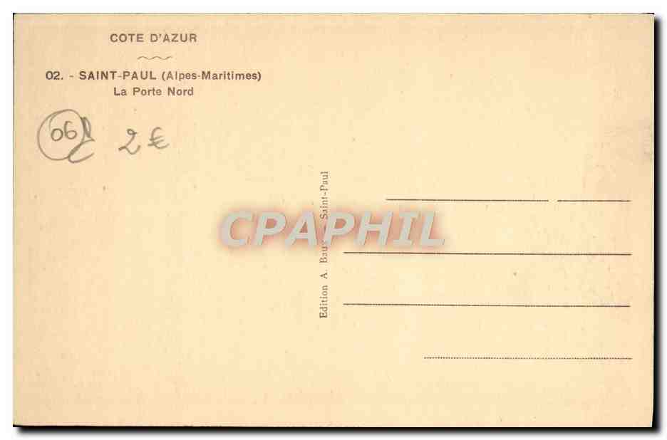 CPA St Paul La Porte Nord — Rückseite
