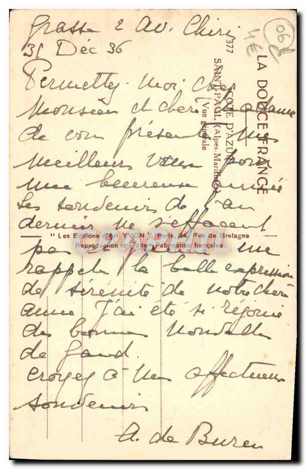 CPA St Paul Vue generale — Rückseite