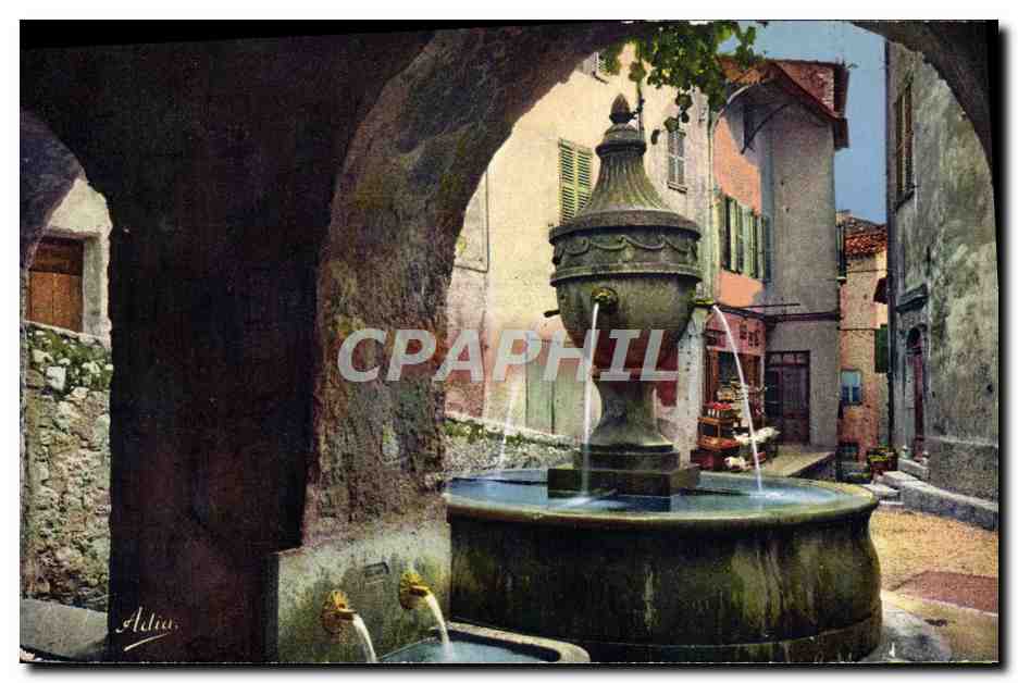 CPA Saint Paul De Vence La Fontaine