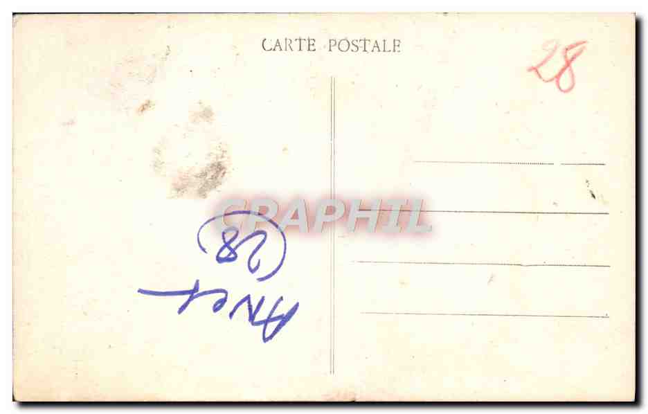 CPA Chateau d'Anet Cheminee de la Salle a manger supportee par deux cariatides — Rückseite