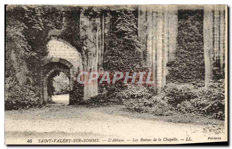 CPA Saint Valery Sur Somme L'Abbaye Les ruines de la chapelle