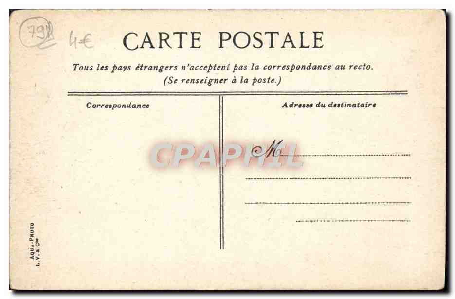 CPA Vue des Deux Sevres Bressuire Le chateau — Rückseite