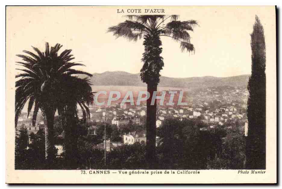 CPA Cannes Vue Generale Prise de la Californie