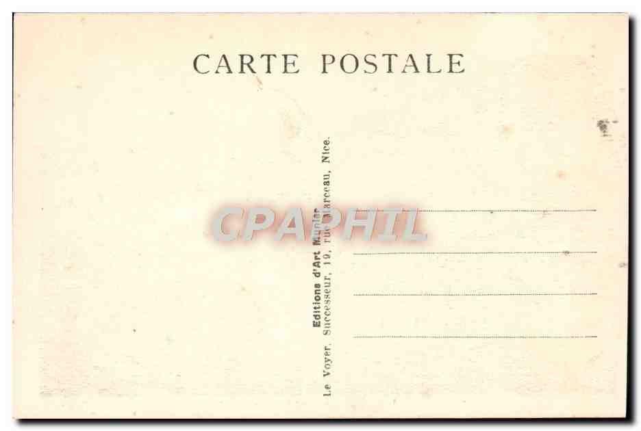 CPA Cannes Vue Generale Bateaux — Verso