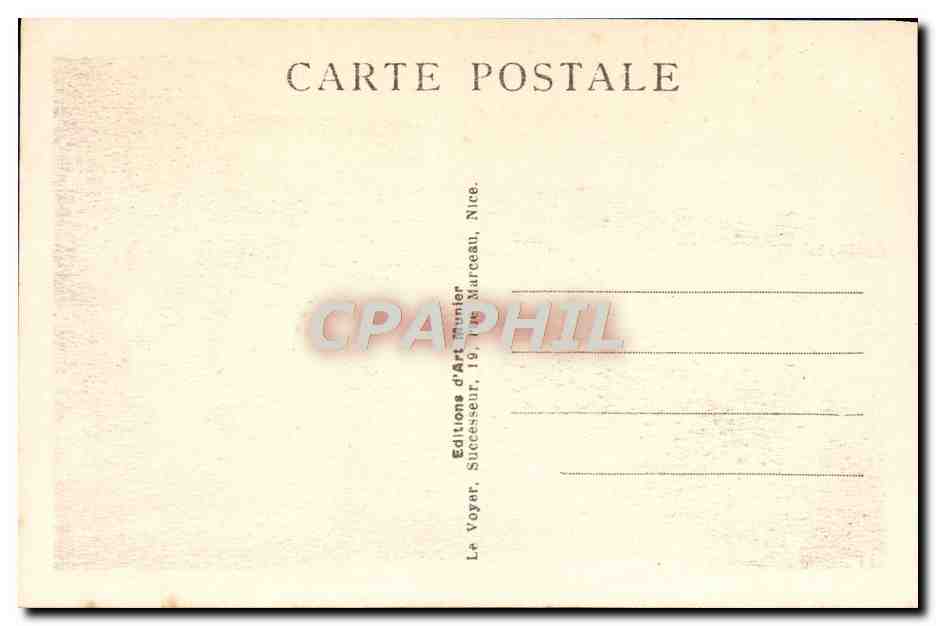 CPA Cannes Promenade de la Croisette et Mont Chevalier — Verso
