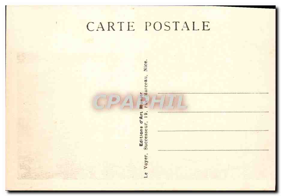 CPA Cannes Boulevard de la Croisette et les Hotels — Verso
