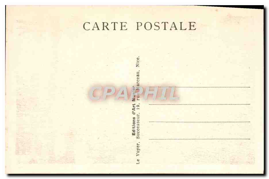 CPA Cannes Les Nouveaux Jardins — Rückseite
