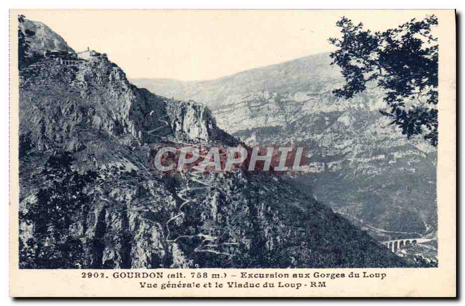 Gourdon (alt. 758 m) — Excursion aux Gorges du Loup — RM