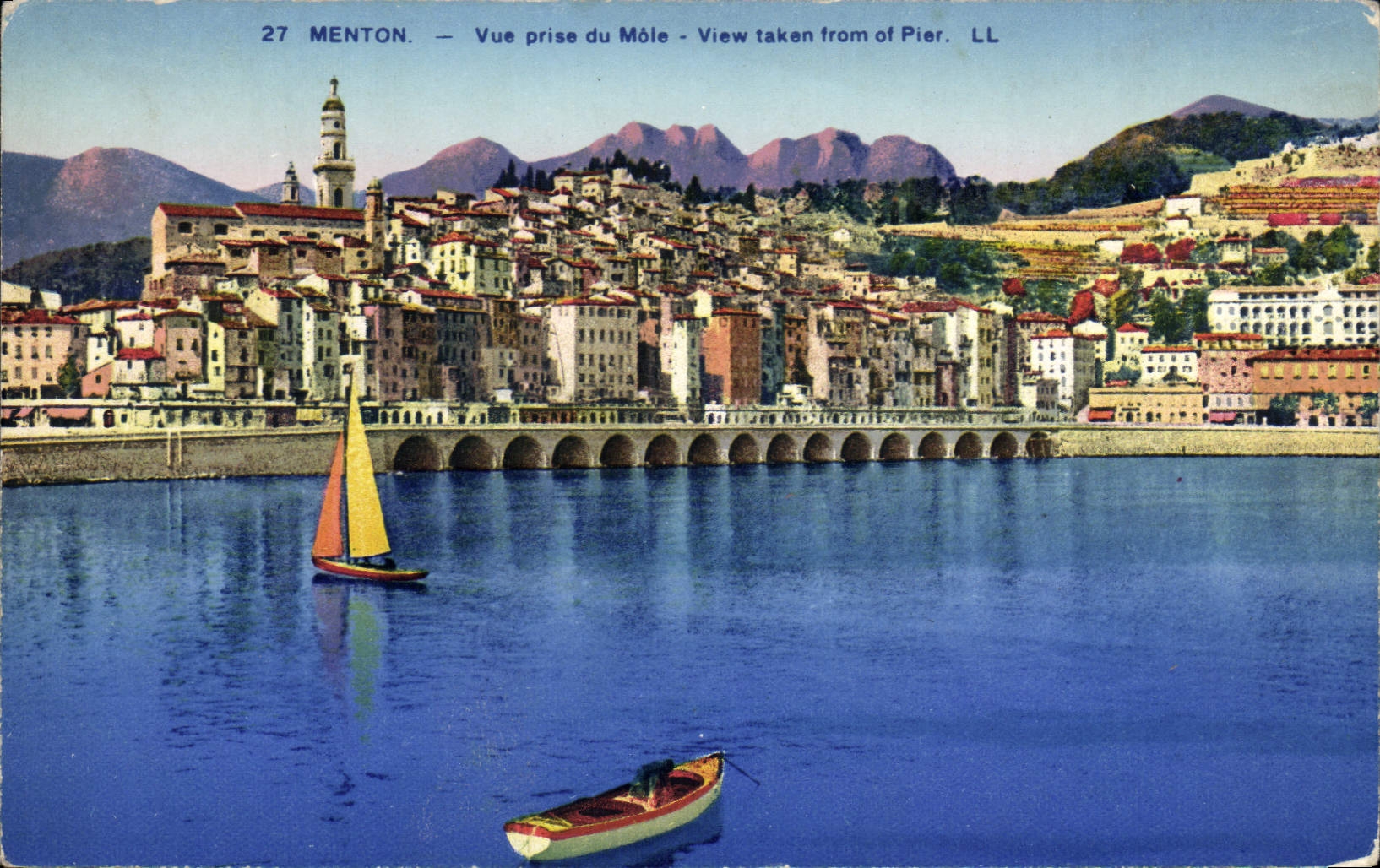 CPA Menton Vue Prise du Mole 