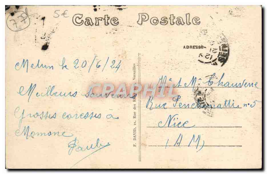 CPA Melun Les Bords de L'Almont — Verso
