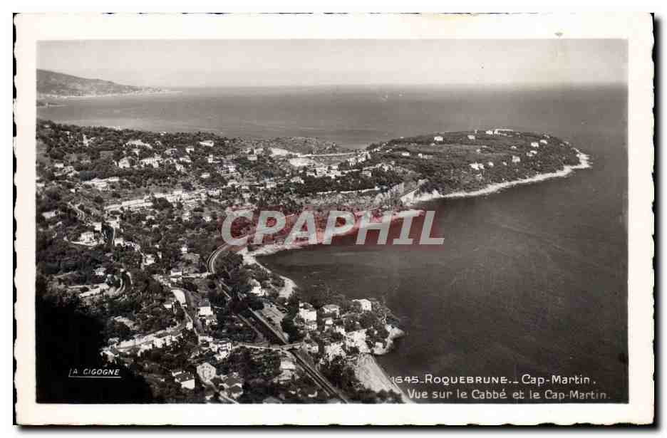 CPA Roquebrune Cap Martin Vue Sur le Cabbe et le Cap Martin